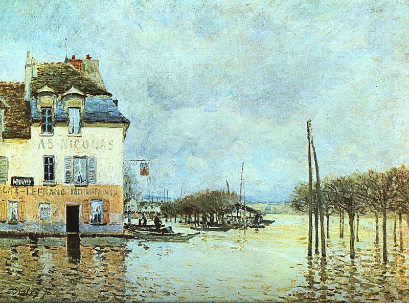 Alfred Sisley Flood at Pont-Marley china oil painting image